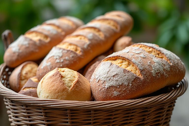 Panier de pains frais pour un abonnement hebdomadaire